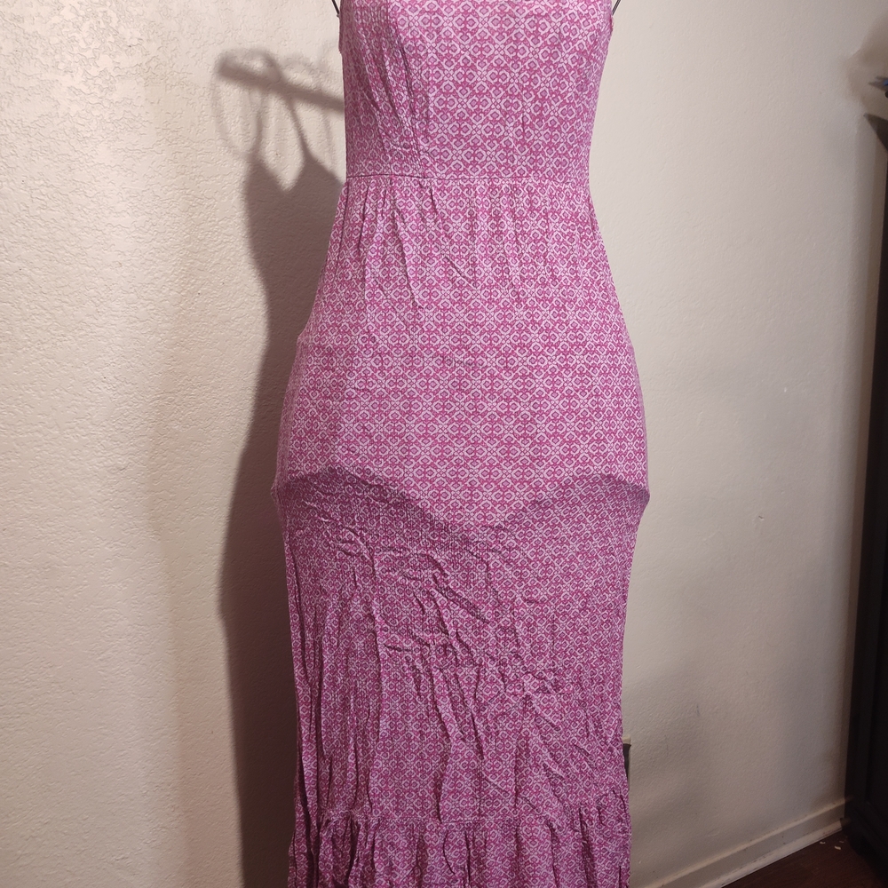 Mossimo Supply Co. Lavender Patterned Maxi Dress
